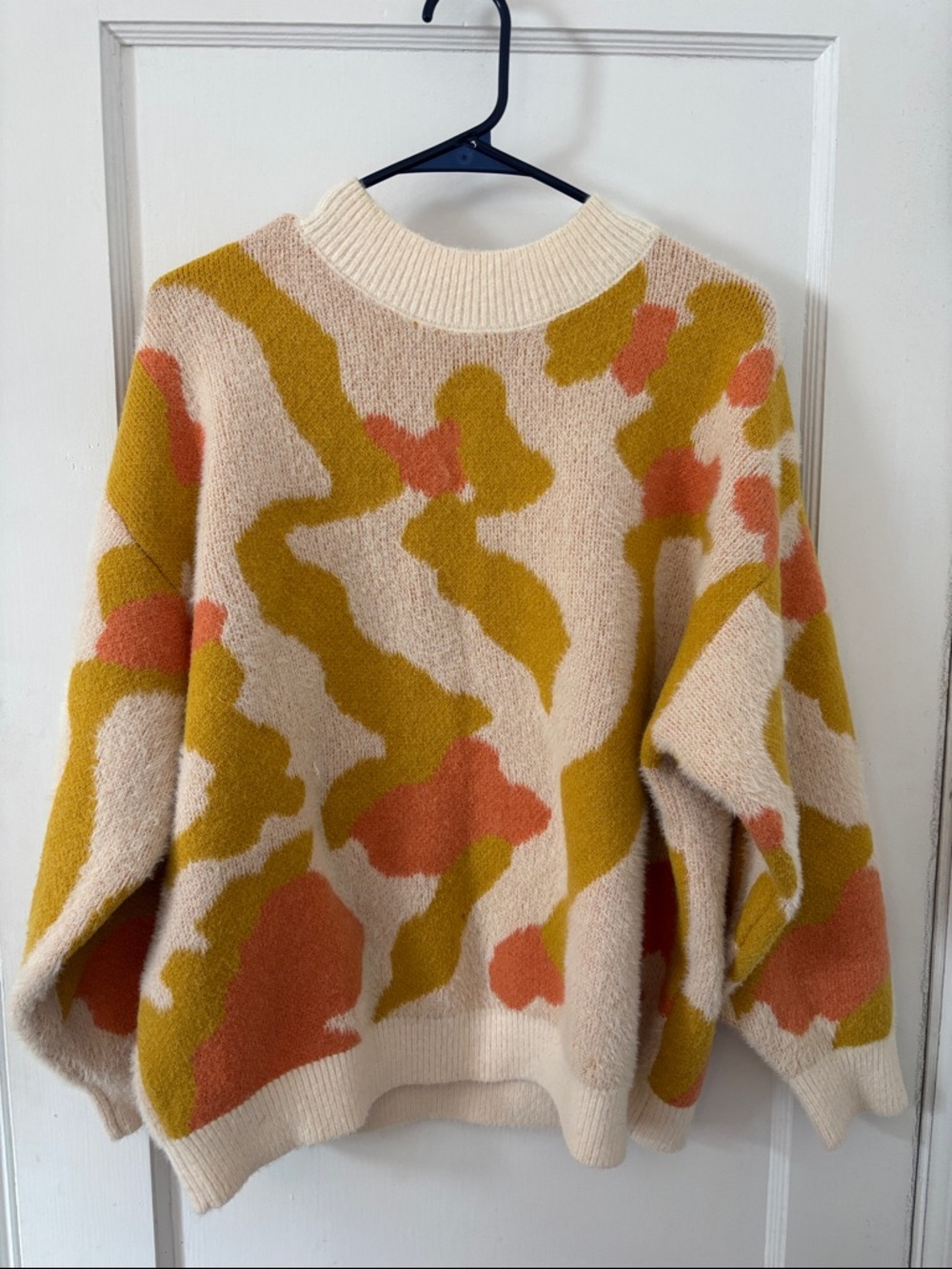 Super soft oversized abstract print sweater, Medium